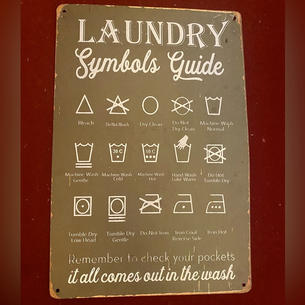 Metal Laundry Room tin sign